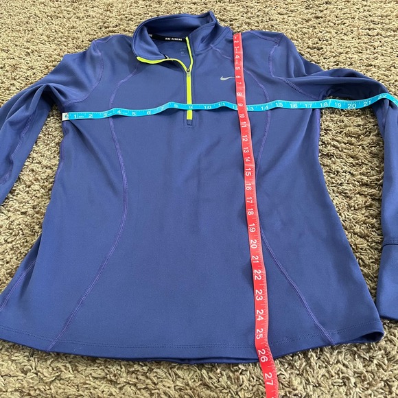 Nike Running Top Womens Size Medium Racer Blue 1/4 Zip Dri Fit Athletic Pullover - Picture 4 of 7